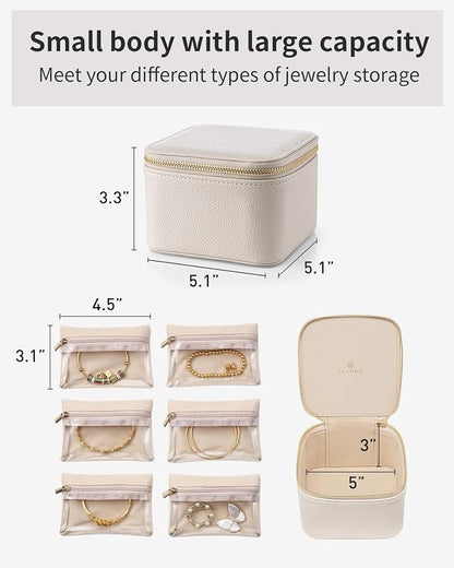 Vlando Small Jewelry Box Organizer, Travel Jewelry Storage - Image 3