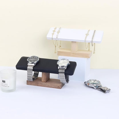 Bracelet Display Tower Jewelry Holder Organizer Rack Wooden Base Watch Display - Image 6