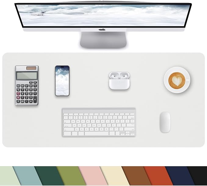 PULeather Non-Slip Desk Mat, Large Mouse Pad & Laptop Desk Pad by cebowa