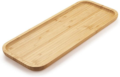 Bamboo Vanity Tray, Bathroom Counter Tray, Toilet Tank Top Tray by YANGQIHOME