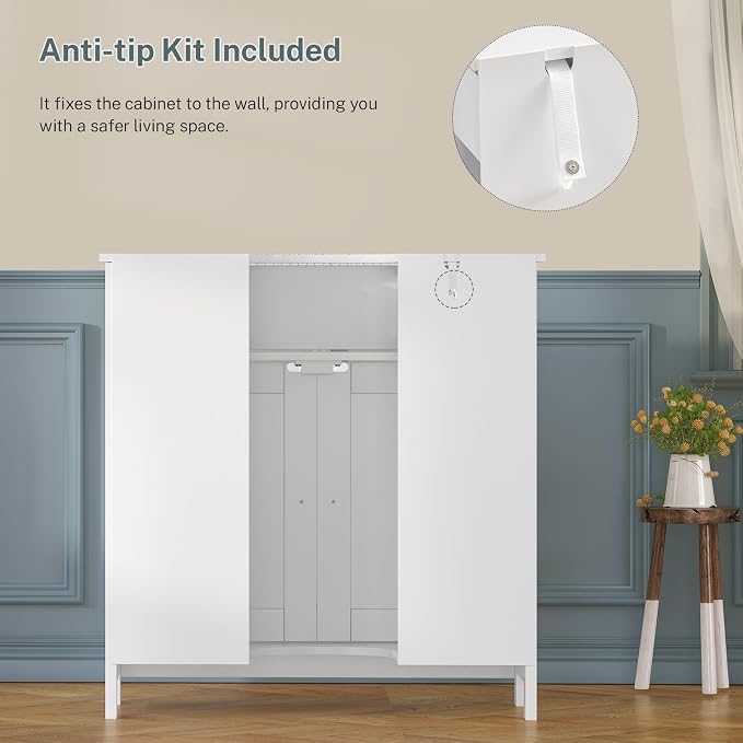 TEENFON Pedestal Sink Storage Cabinet - Image 7
