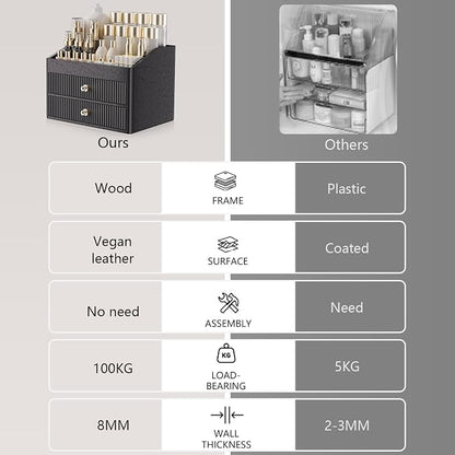 Make up Organizers for Vanity, Leather Makeup organizer for Vanity, Large - Image 6