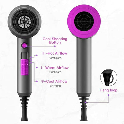 slopehill Professional Ionic Hair Dryer, Powerful 1800W Fast Drying Low Noise - Image 6