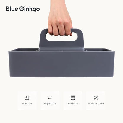 BLUE GINKGO Stackable Organizer Caddy – Korean-Made Portable Tote - Image 5