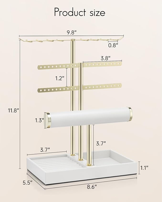 Vlando 3 Tier Jewelry Stand Organizer - Image 6