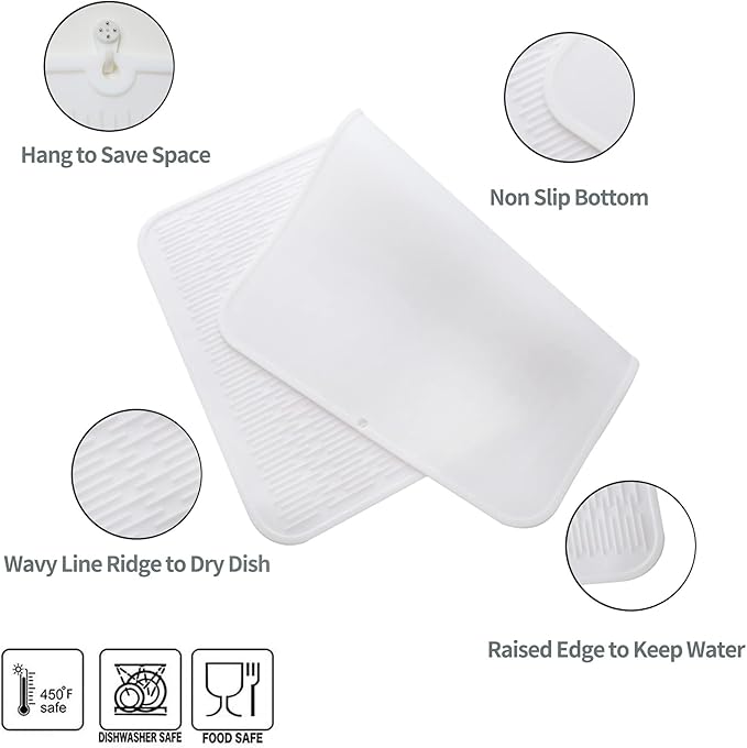 Silicone Dish Drying Mat for Multiple Usage, Easy clean, Eco-friendly, - Image 3