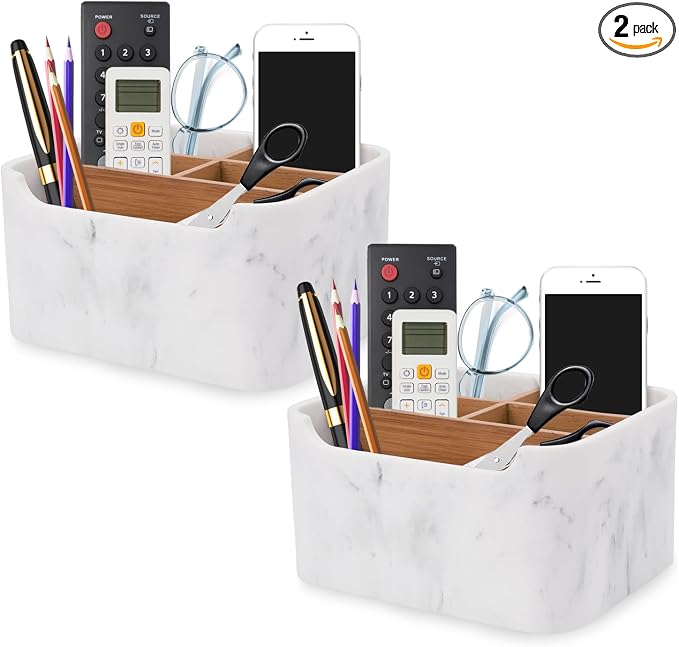 Desk Organizers, Marble Remote Holders by SZYRL