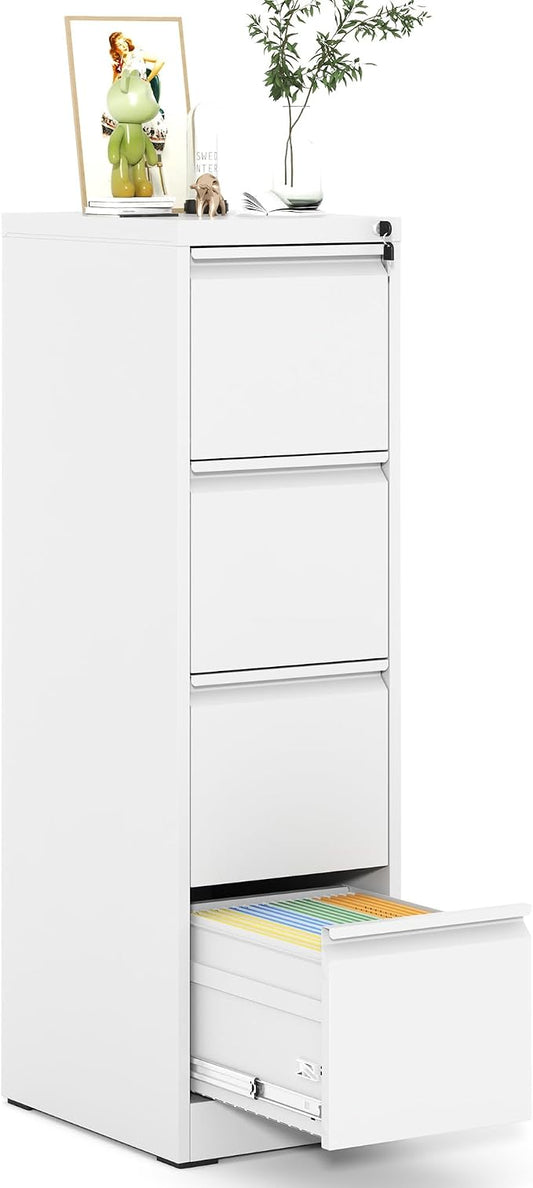 4 Drawer File Cabinet, Metal Vertical Filing Cabinet by EKJOfficials