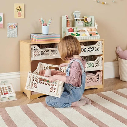 Collapsible Storage Box, Foldable Crate Organizer Bin - Image 5