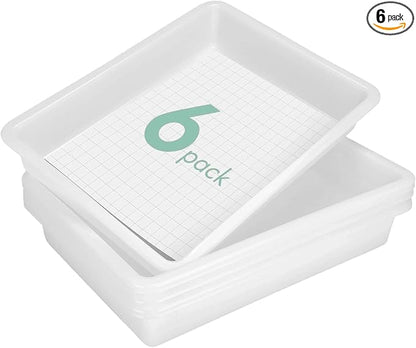 Turn in Trays Classroom, 6 Pack White Paper Trays by Unknown