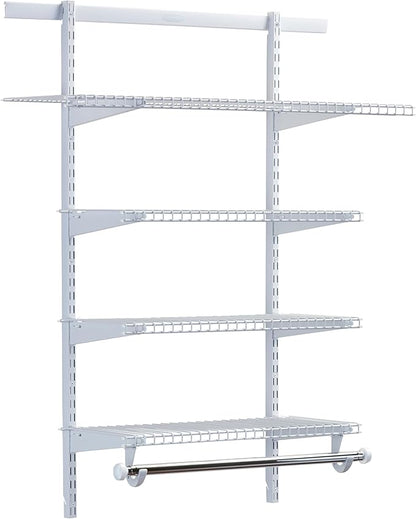 Rubbermaid Configurations Deluxe Custom Closet Kit 3-6 Ft. Adjustable Metal - Image 2