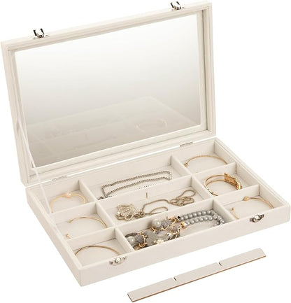 Frebeauty Velvet Jewelry Tray, 12 Grid Jewelry Organizer - Image 5