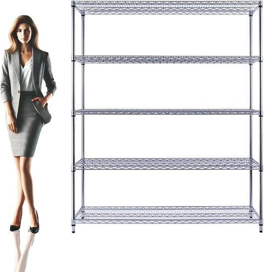NSF Commercial 5-Tier Wire Shelving by UtilityBasics
