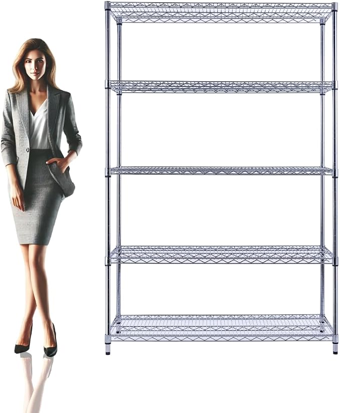 NSF Commercial 5-Tier Wire Shelving by UtilityBasics