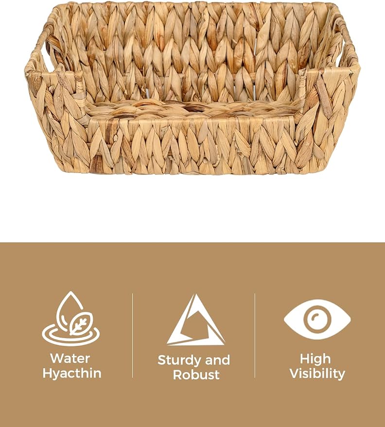StorageWorks Wicker Basket for Pantry Organizers and Storage, Stackable Water - Image 3