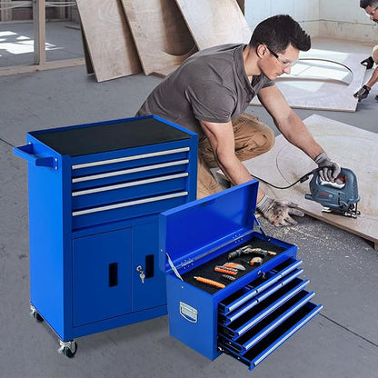 13-Drawer Double Doors Handle Rolling Tool Chest, 2 in 1 Detachable Rolling - Image 2