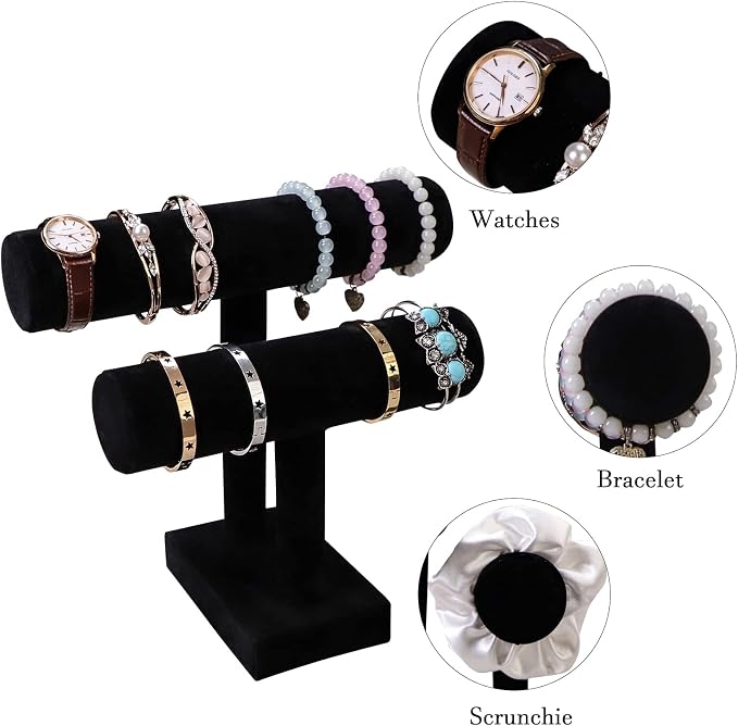 Wudygirl Velvet Bracelet Holder2 Tie Jewelry Stand Jewelry Holder Organizer - Image 3