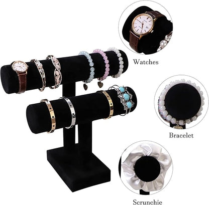 Wudygirl Velvet Bracelet Holder2 Tie Jewelry Stand Jewelry Holder Organizer - Image 3