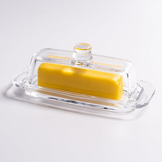 Glass Butter Dish with Cover by QIANCHANG