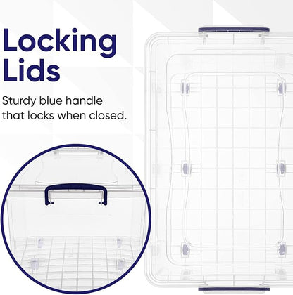 Superio Storage Bins with Lids, Stackable Totes, BPA Free, Odor Free, Organizer - Image 5