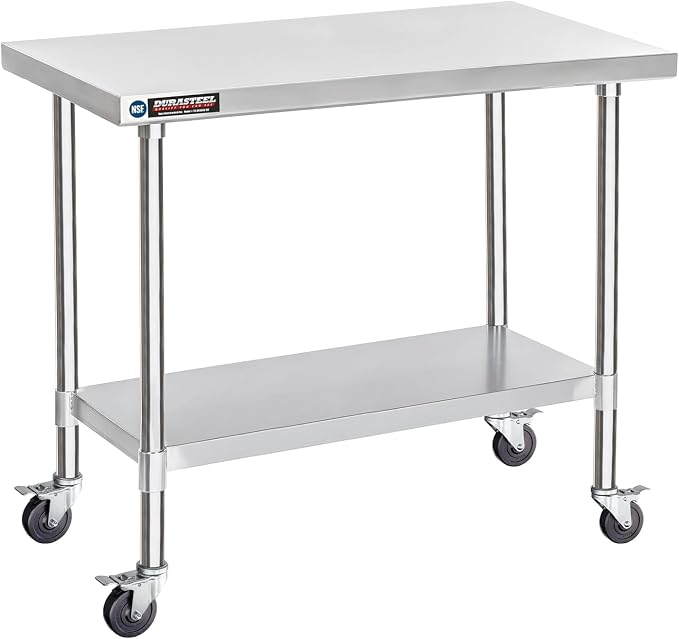 DuraSteel 30x48 NSF Stainless Steel Cart Work Table by DuraSteel