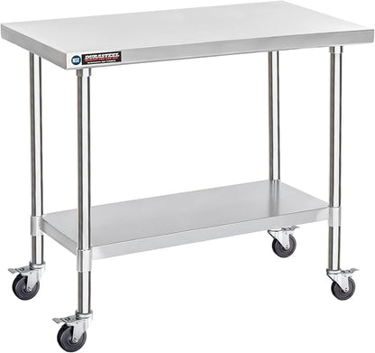 DuraSteel 30x48 NSF Stainless Steel Cart Work Table by DuraSteel