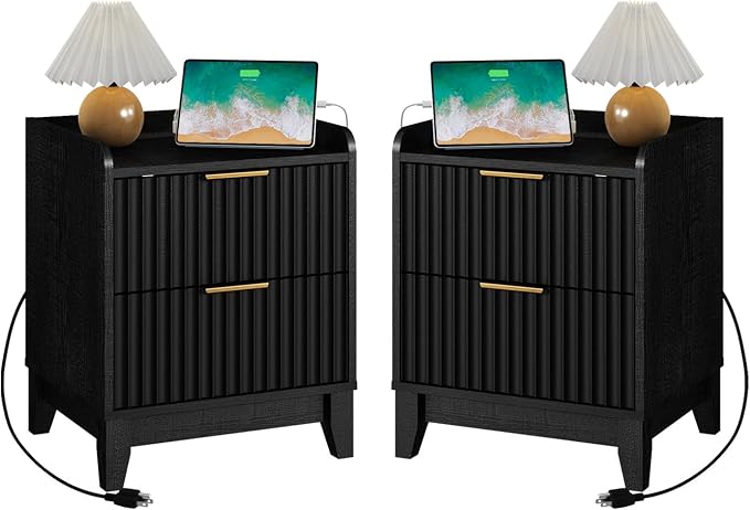 Wnutrees Fluted Nightstand by Wnutrees
