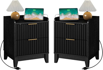 Wnutrees Fluted Nightstand by Wnutrees