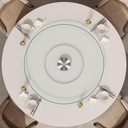18.9 inch Glass Turntable Dining Table Large Lazy Susan Round Serving Plate - Image 2