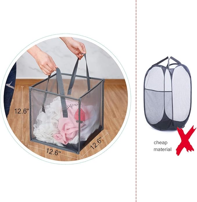 HONOMA Mesh Popup Laundry bags Hamper - Image 3