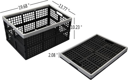 Anbers 42 L Plastic Collapsible Storage Crate, Folding Milk Crate Storage Bins - Image 5