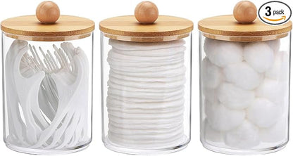Tbestmax 10 Oz Cotton Swab/Ball/Pad Holder, Qtip Apothecary Jar by Tbestmax