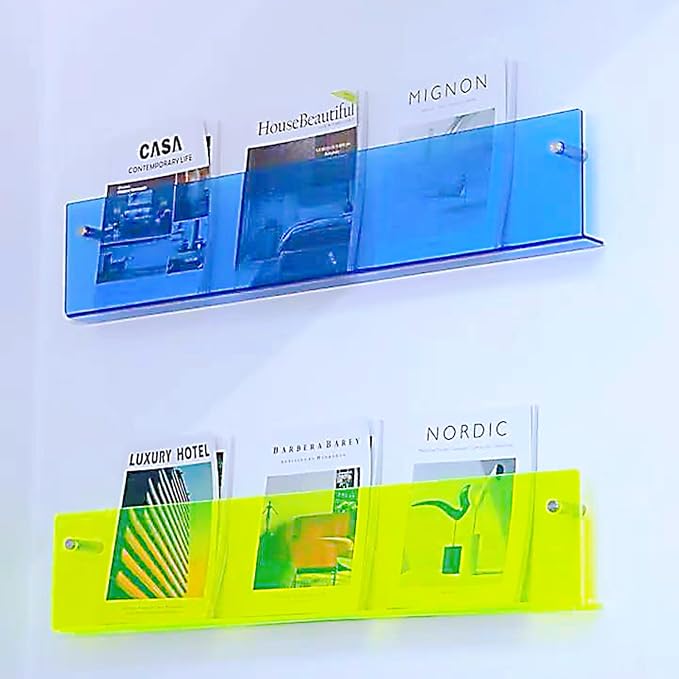 ROYALITA 2-Pack Acrylic Magazine Holder Brochure Holder, Fashion Hanging - Image 5