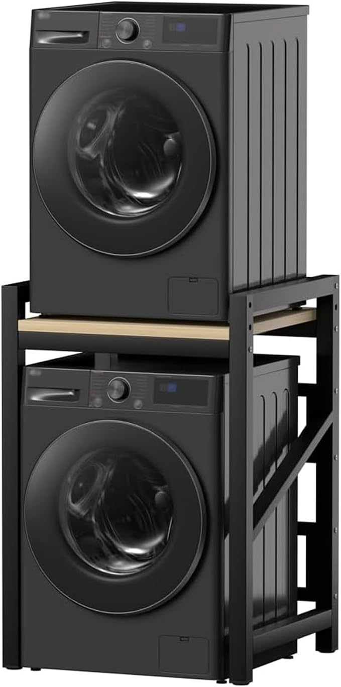 Over The Washer and Dryer Storage Shelf, Widen & 3 Height Adjustable Stacking by TTVACVX