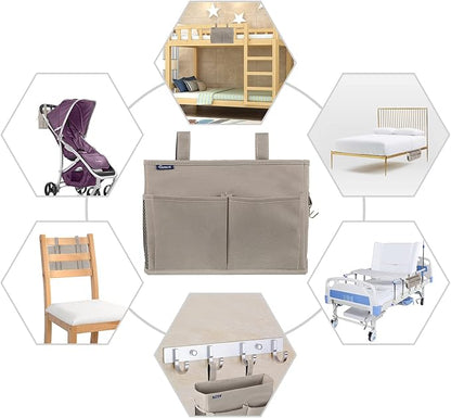 Surblue Bedside Caddy Hanging Bed Organizer Storage Bag Pocket - Image 7