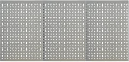 Steel Peg Board Set Wall-Mounted 3 Panels 15.7"x22.8" by CUMYZO