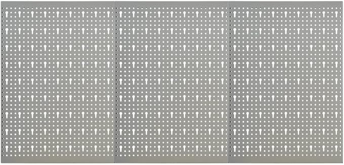 Wall-Mounted Peg Boards 3 pcs 15.7"x22.8" Steel 145349 by Unknown