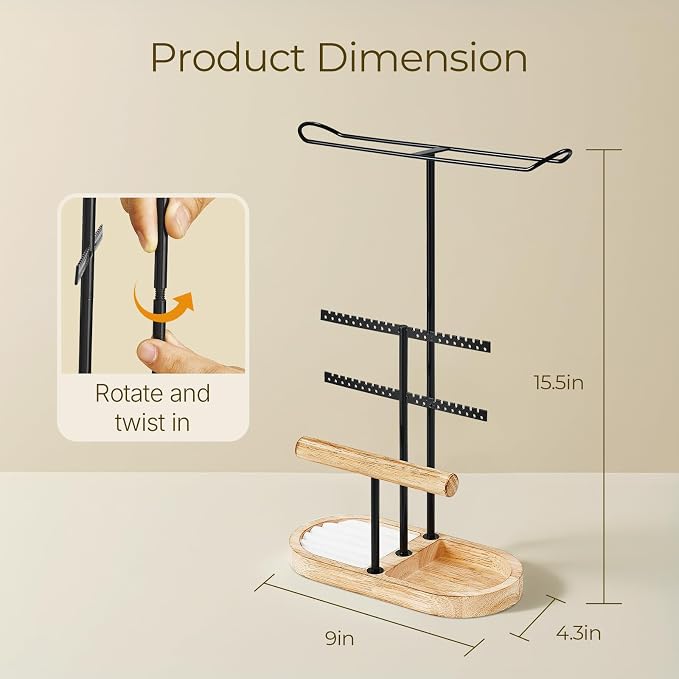 3 Tiers Jewelry Organizer, Earring Holder Organizer - Image 7