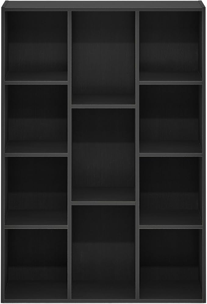 Furinno LUDER Book Shelf, 11-Cube Bookshelf, Reversible Bookcase, 9.4 x 29.1 x - Image 6