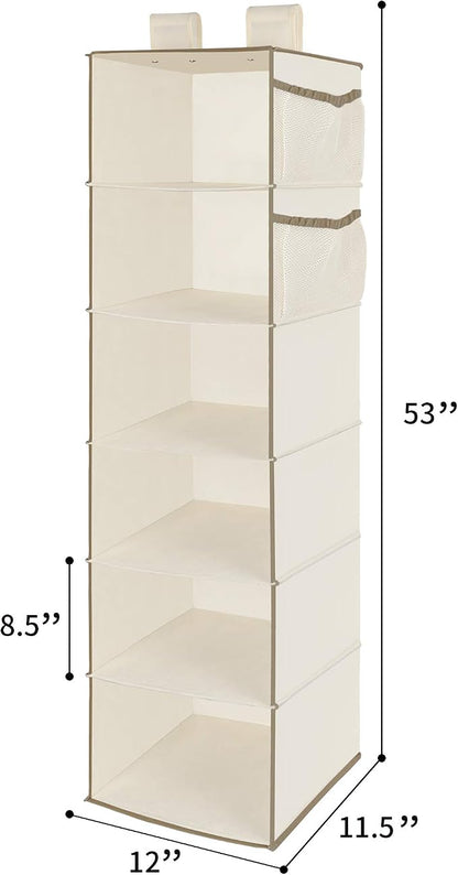 MAX Houser 6 Tier Shelf Hanging Closet Organizer, Closet Hanging Shelf - Image 3