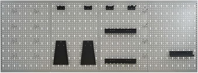 Wall-Mounted Peg Boards 4-Pack 15.7"x22.8" Steel - Image 2
