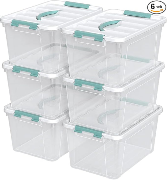 Ramddy 6-Pack 14 Quart Plastic Storage Bin by Ramddy