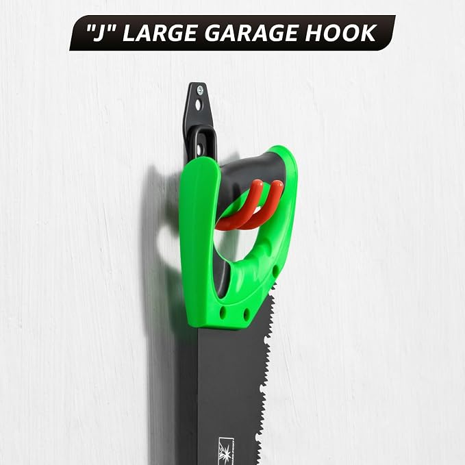 30 Pack Utility Steel Heavy Duty Wall Mount Garage Hooks, - Image 7