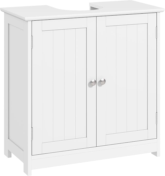 kleankin 23.5" Pedestal Sink Storage Cabinet, Freestanding Bathroom Under Sink by Kleankin