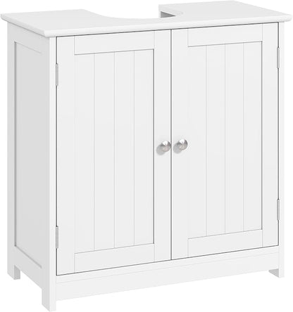 kleankin 23.5" Pedestal Sink Storage Cabinet, Freestanding Bathroom Under Sink by Kleankin