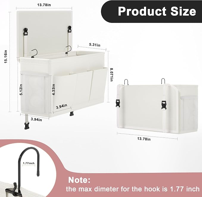 Dual-purpose Bedside Caddy Bedside Organizer, Bed Caddy - Image 4