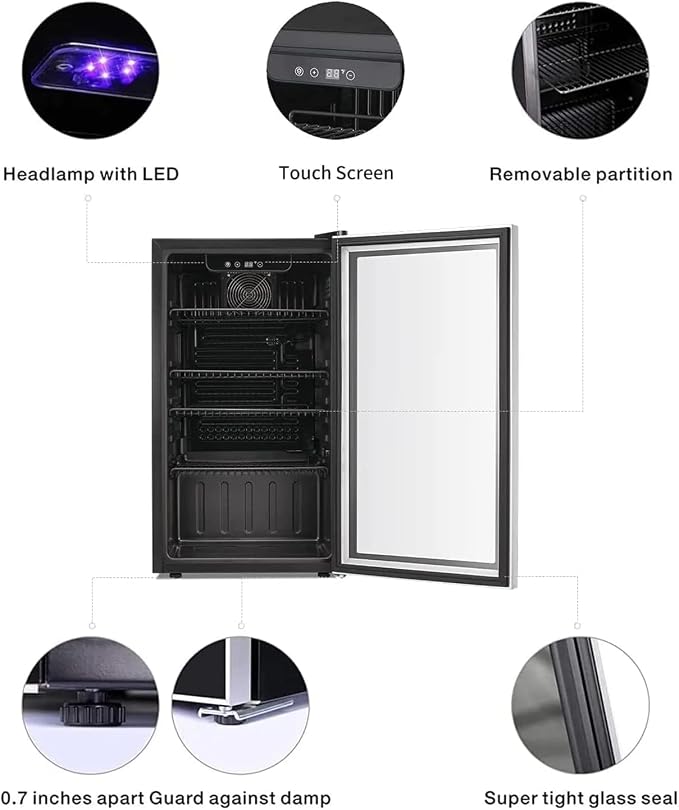 Antarctic Star 26 Bottle 130 Can Wine Cooler/Cabinet Beverage Refrigerator Mini - Image 3