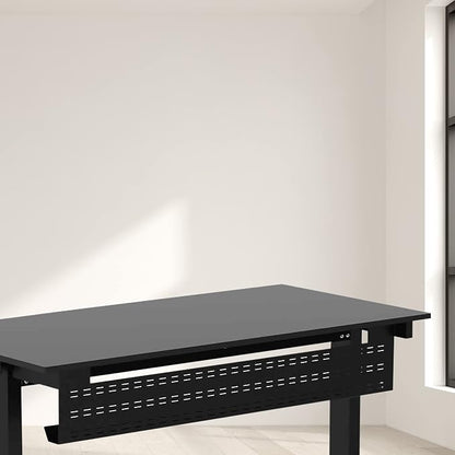 Stand Up Desk Store Under Desk Cable Management Tray Black Horizontal Computer - Image 3