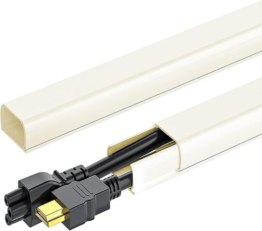 Yecaye 142in Wall Cord Hider for 2-3 Cords, On-Wall Cord Cover Channel by Yecaye