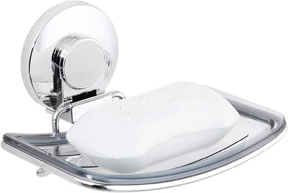 LEVERLOC Chrome Suction Cup Soap Dish Holder by LEVERLOC